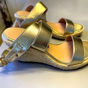 Gold Wedge Sandals